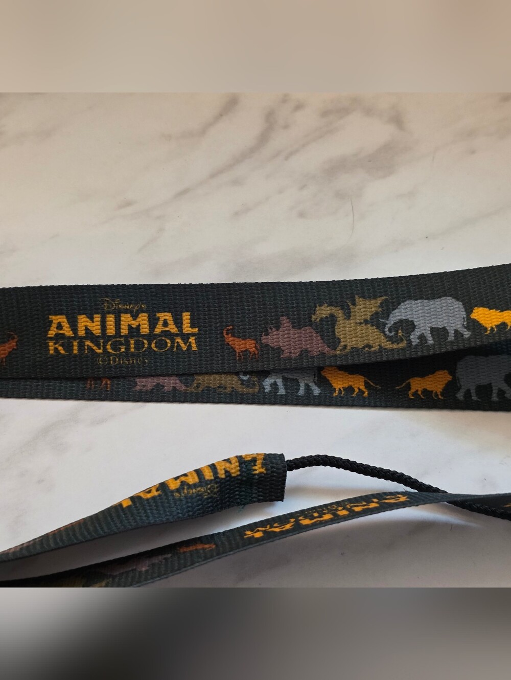 Animal Kingdom water bottle laynard with Multicolor Animal Silhouettes